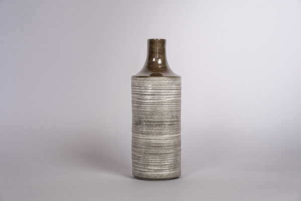 Vase / Flasche weiss gerillt