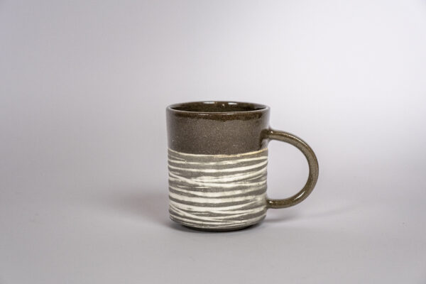 Kaffeetasse weiss gestreift